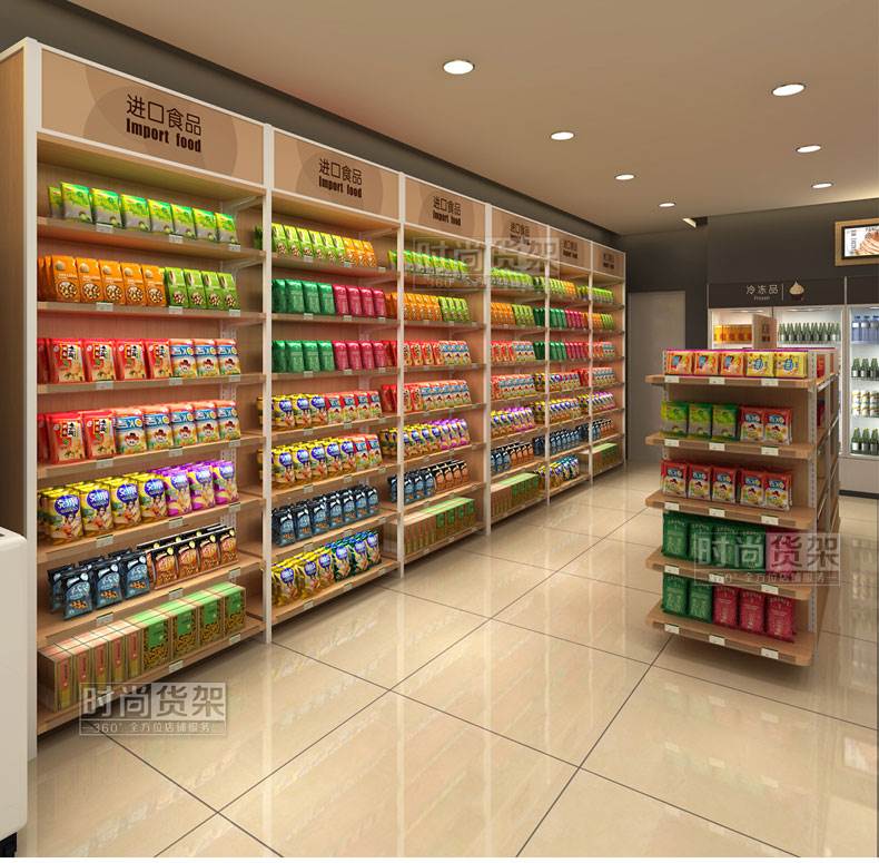 點亮超市美味 木背板帶燈箱食品貨架，供應商如何助力超市升級？